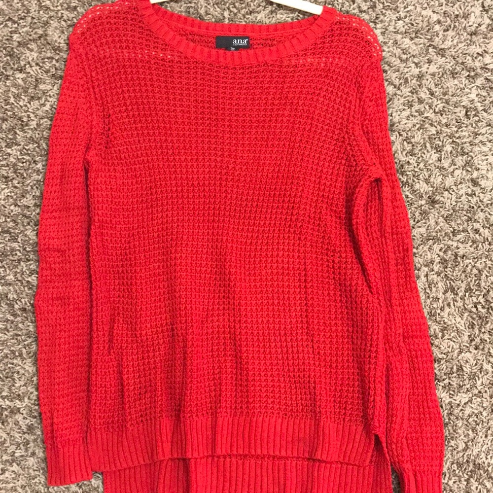 Red long sleeve sweater